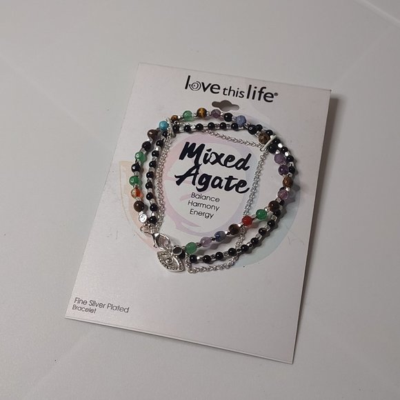 Mixed Agate Multicolor Bracelet - Picture 1 of 10